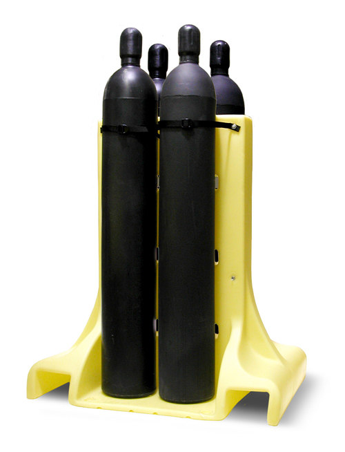 Polyethylene Freestanding Cylinder Rack Stand for 4 Cylinders