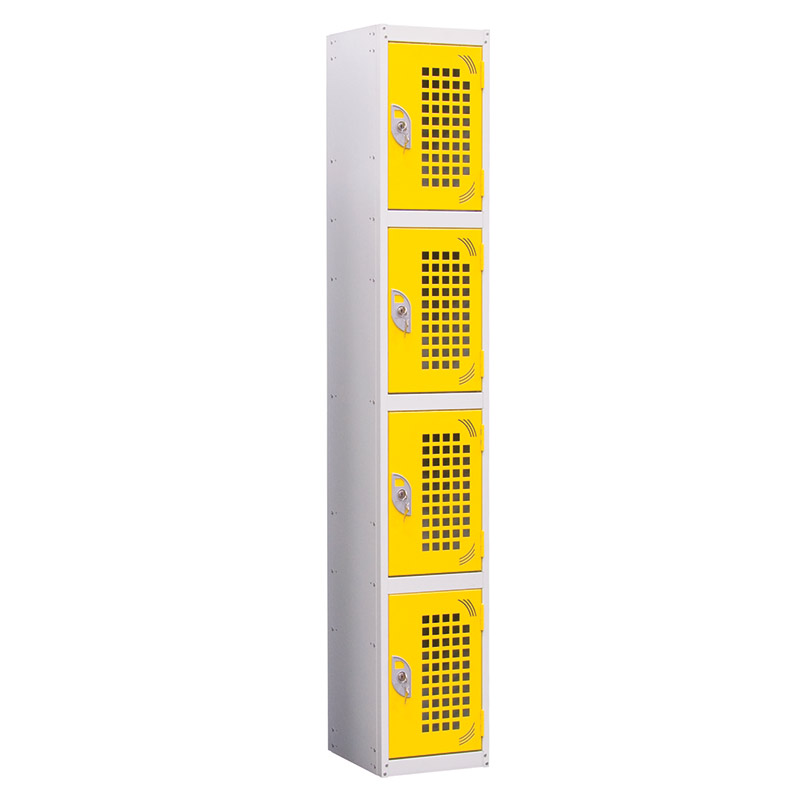 4-Door Perforated Door Locker - 1800 x 300 x 300mm