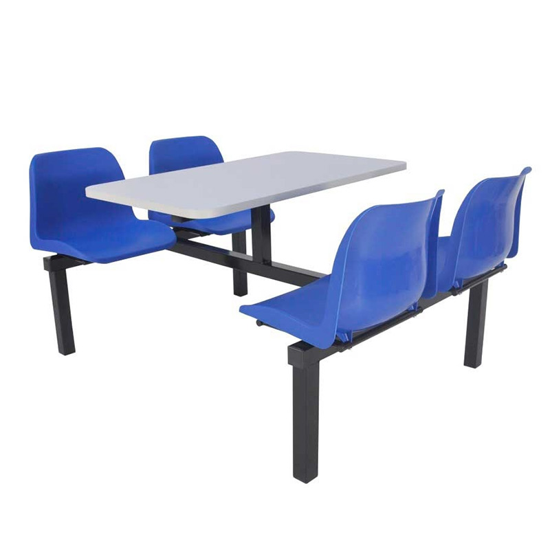 4 Seater Canteen Table & Chairs Unit (2-way entry) - 725 x 1690 x 1070mm