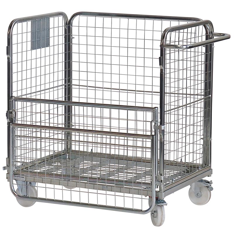 4 Sided Compact Merchandise Picking Trolley - 100 x 1010 x 660mm
