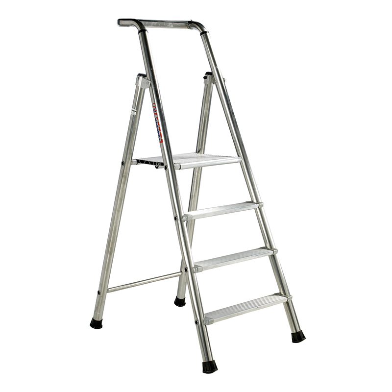 Heavy-Duty 4-Tread Aluminium Step Ladder - 960mm Platform Height - EN131 Compliant & GS Approved