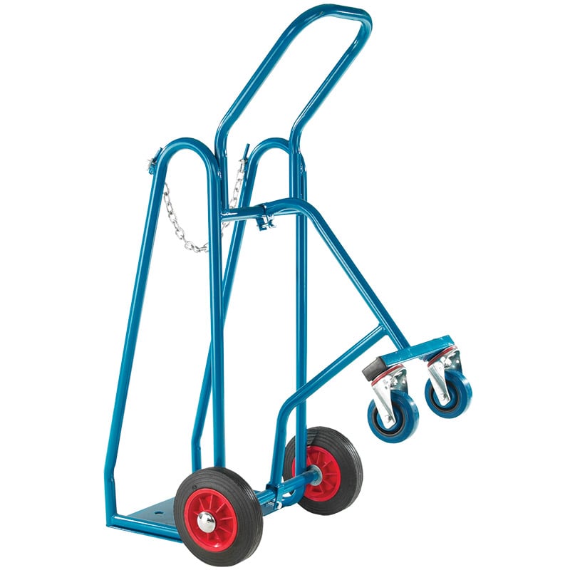 Gas Cylinder Trolley with Rear Wheels - suits up to 280mm dia bottles