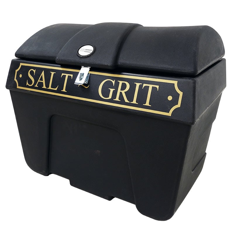 400L Black & Gold Victoriana Grit Bin with hasp & staple (No hopper)