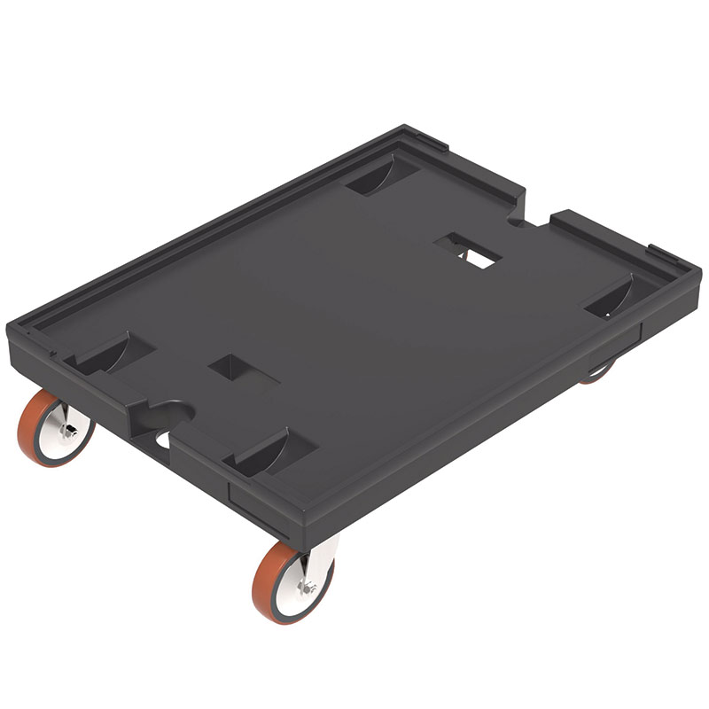 Large plastic dolly for 800x600mm containers - 450kg load capacity