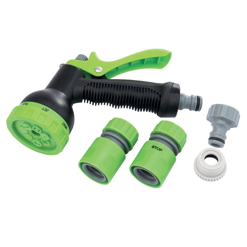 5-Piece Water Spray Gun Kit Hose Attachment for 13mm Hose Pipe