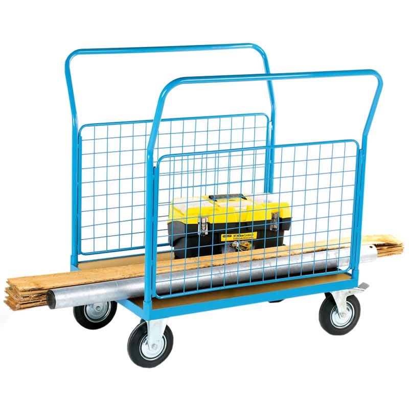 Modular Platform Truck 2 Mesh Sides - 1200 x 800mm Platform - 500kg
