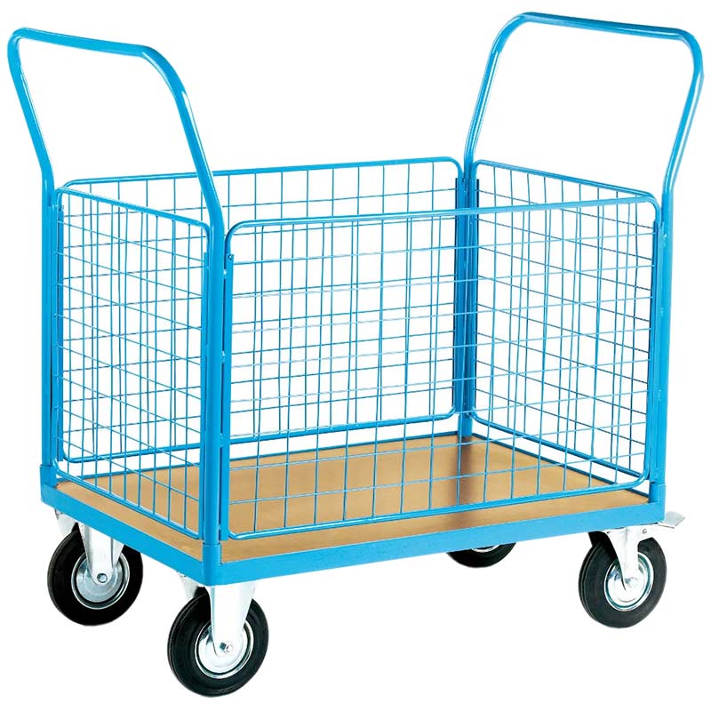 Modular Platform Truck 4 Mesh Sides - 1200 x 800mm Platform - 500kg