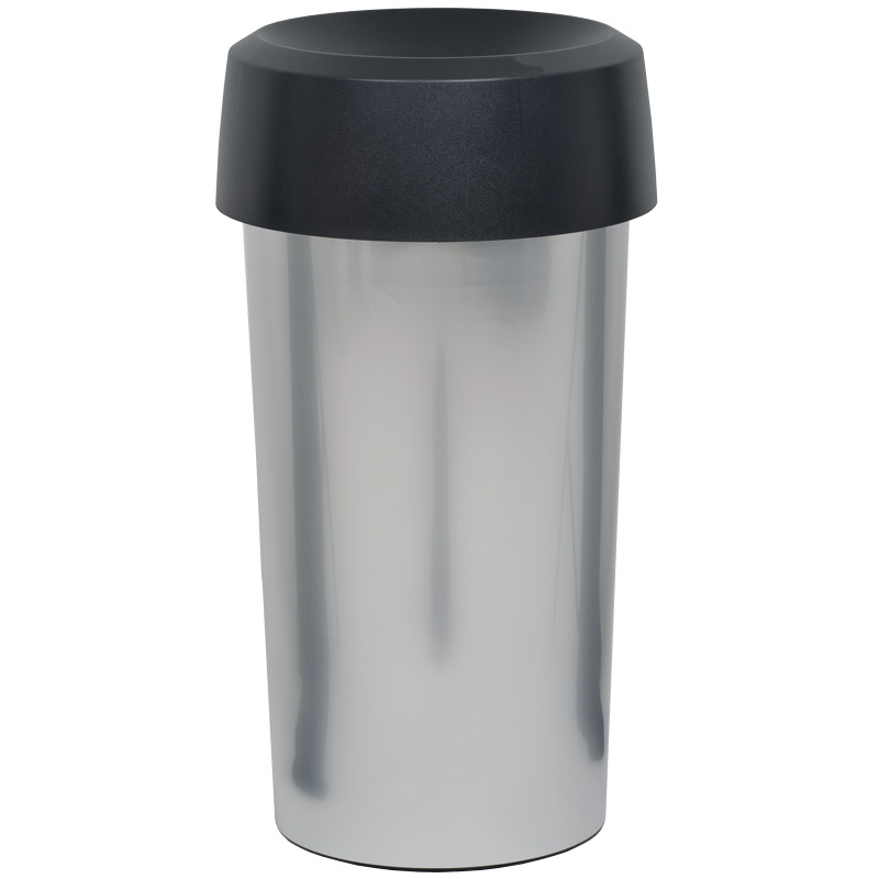 Coloured Coded Open Top Recycling Bin - 50L - Black Lid