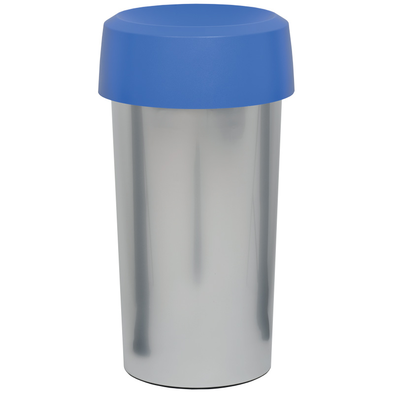 Coloured Coded Open Top Recycling Bin - 50L - Blue Lid