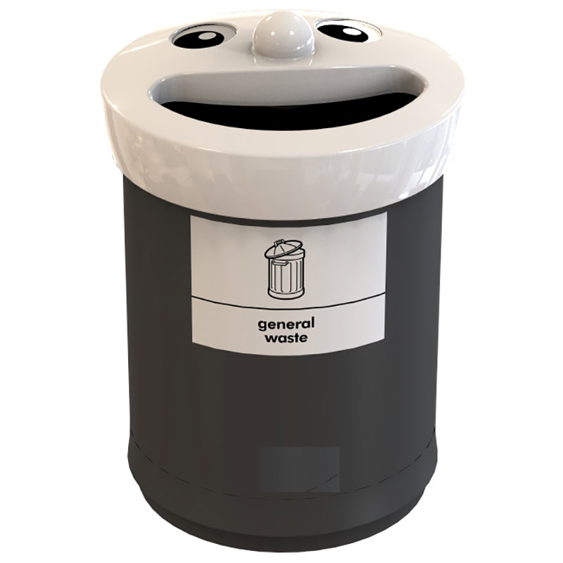Smiley Face Litter Bin - 52 Litre