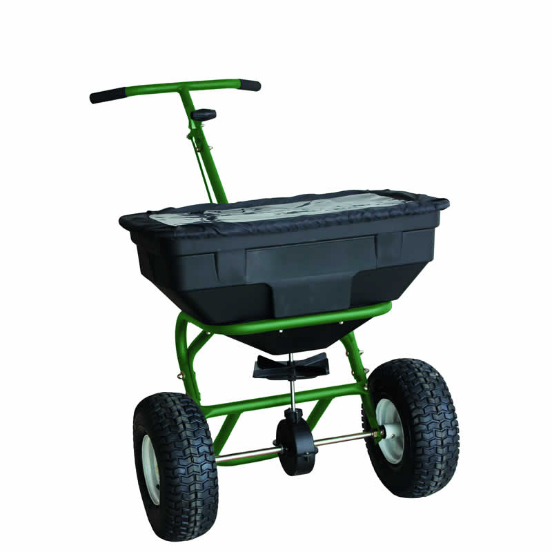 Commercial Salt Spreader with Rain Cover - 57kg capacity