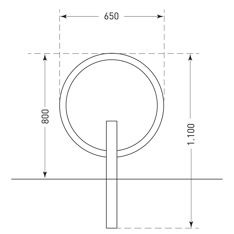 CITY GIRO Bicycle Stand Hot Dip Galvanised - Sub-Surface Fix