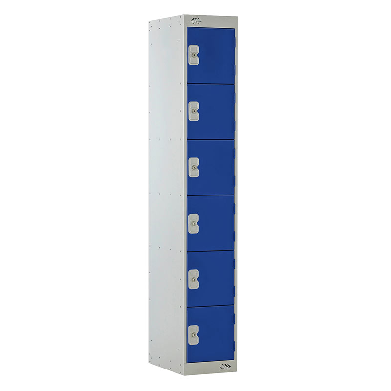 Fastrack Six Door Metal Locker - 1800 x 300 x 300mm