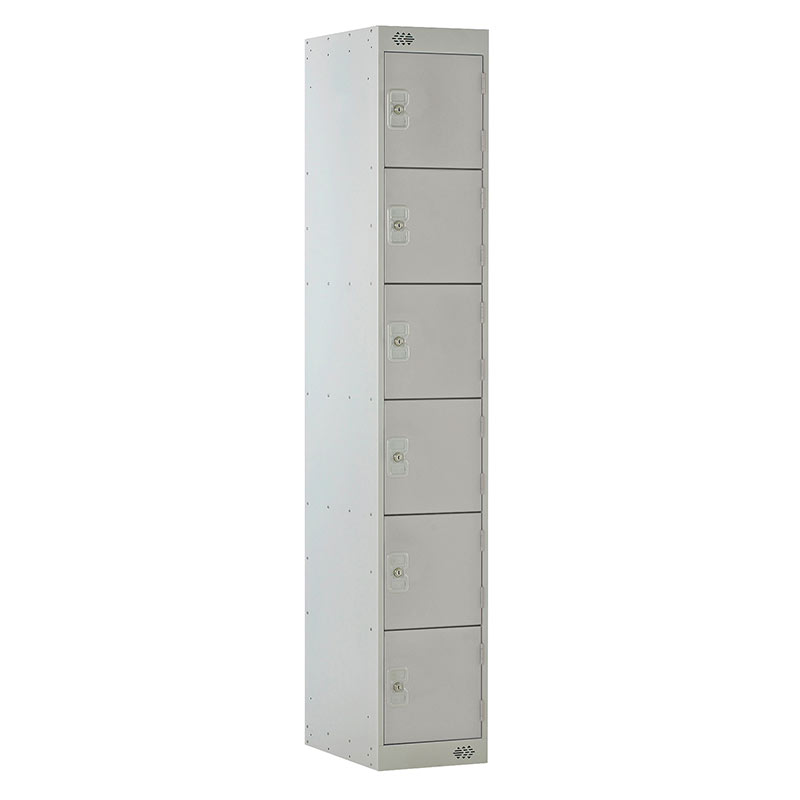 Fastrack Six Door Metal Locker - 1800 x 300 x 450mm