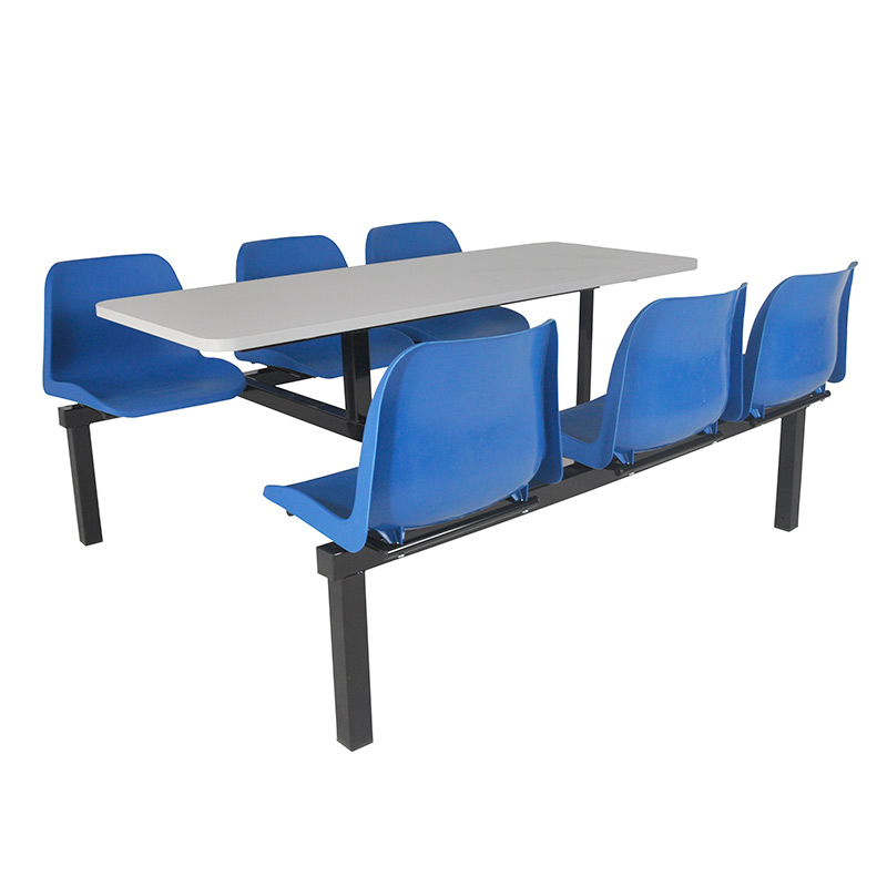 6 Seater Canteen Table & Chairs Unit (2-way entry) - 725 x 1690 x 1580mm