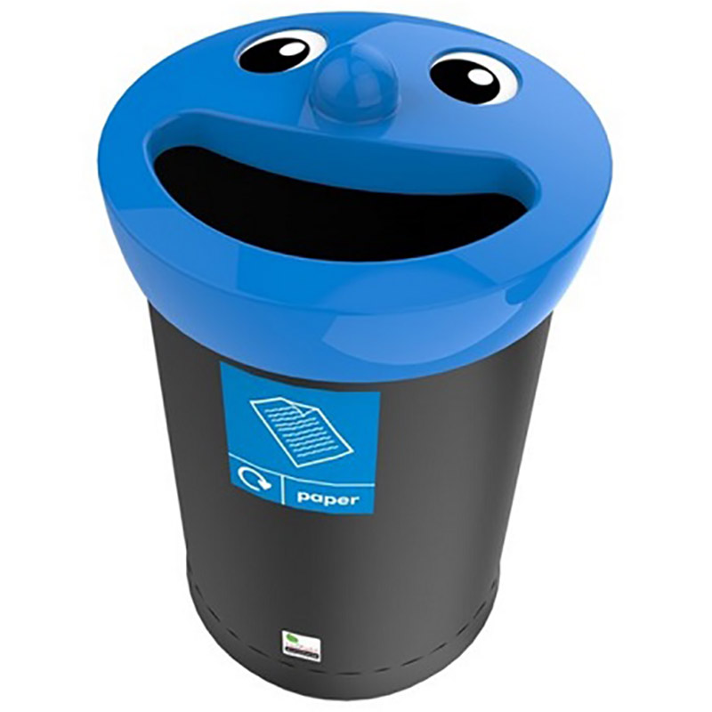 Smiley Face Litter Bin - 62 Litre