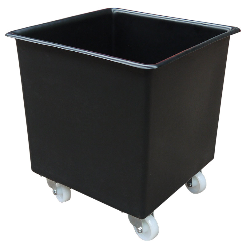 72L Black Recycled Plastic Tapered Truck - 510h x 460w x 460L