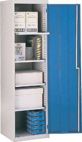 TC Single Door Metal Cupboard with 4 Shelves - 1820 x 457x 505mm