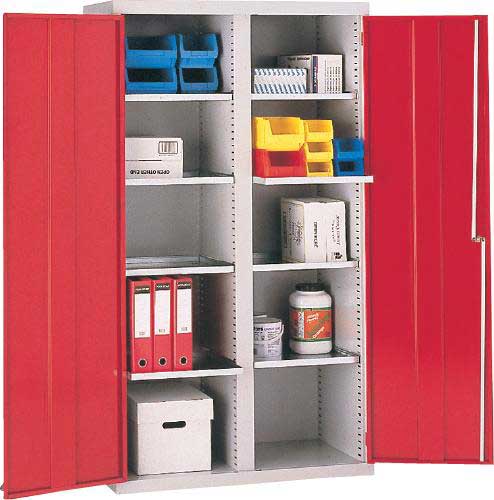 TC Double Door Metal Cupboard with 8 Shelves - 1820 x 915 x 505mm