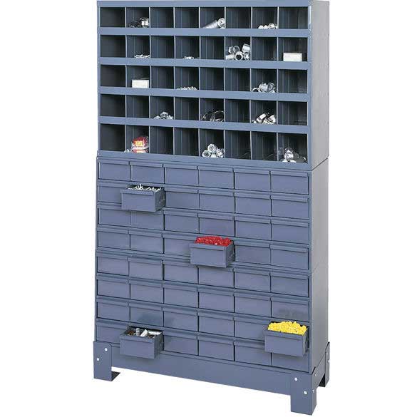 Modular Steel Storage System with 48 Drawers and 40 Compartments - 1880 x 857 x 311mm