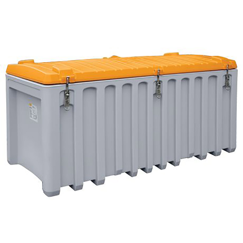 CEMbox Heavy-Duty 750L Storage Box - Grey & Orange - 800 x 840 x 1700mm