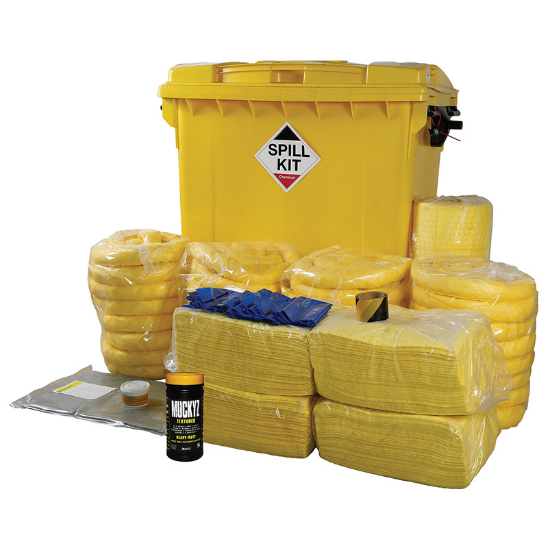 800L Chemical Spill Kit with Wheelie Bin