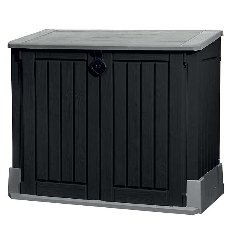 Wheelie Bin Storage Box for 120L Bins - Black - 1100H x 740W x 740D (mm)