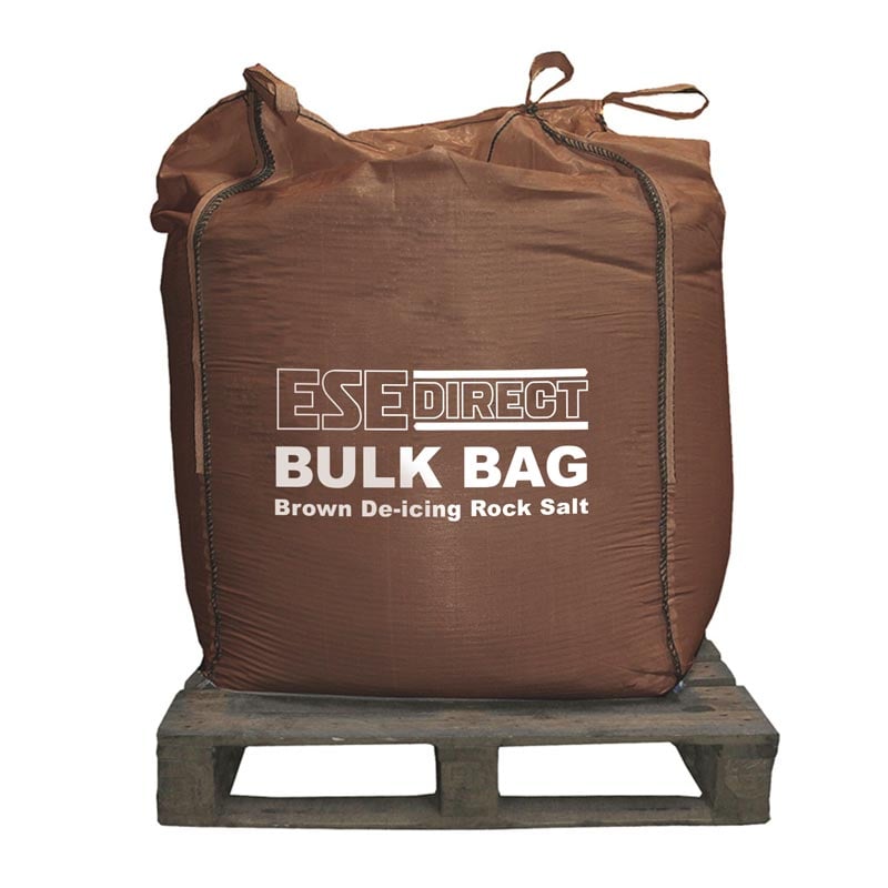 Bulk bag of Brown de-icing rock salt  - Approx 900kg