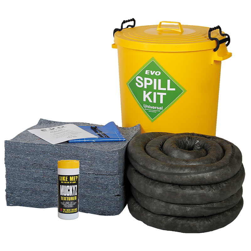 90L EVO Recycled Spill Kit with 90L Yellow Plastic Bin