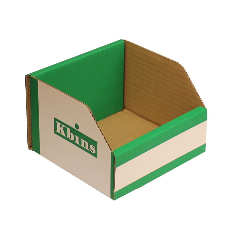 K-Bins - A Range Open Front Fibreboard Shelf Bins - 100 h x 150 w x 150 d - Pack of 50