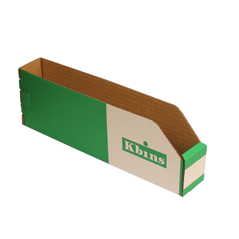 K-Bins - A Range Open Front Fibreboard Shelf Bins - 100 x 50 x 300mm (H x W x D) - Pack of 50