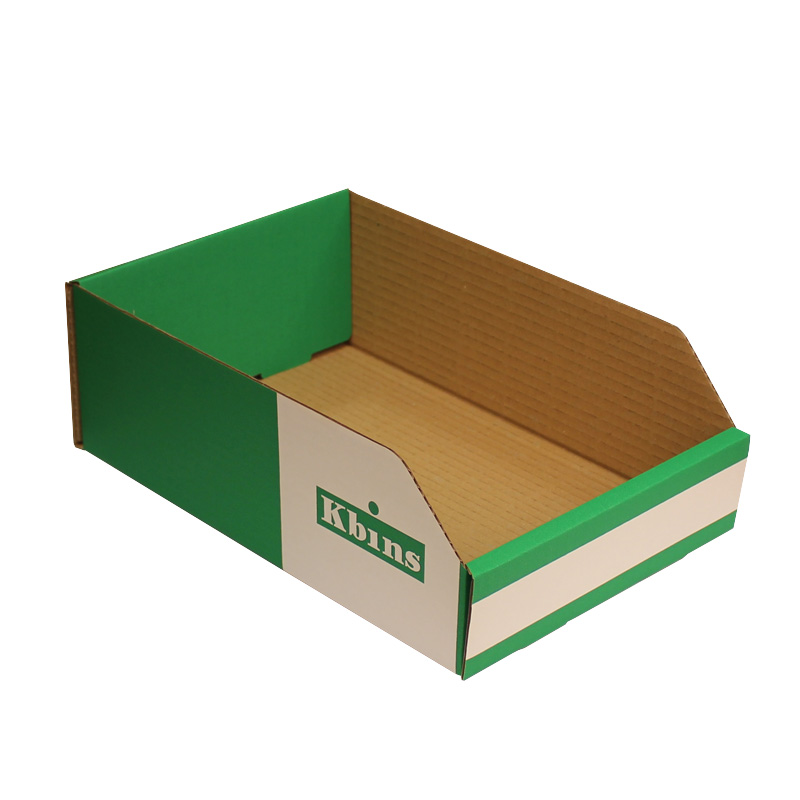 K-Bins - A Range Open Front Fibreboard Shelf Bins - 100 h x 200 w x 300 d - Pack of 50