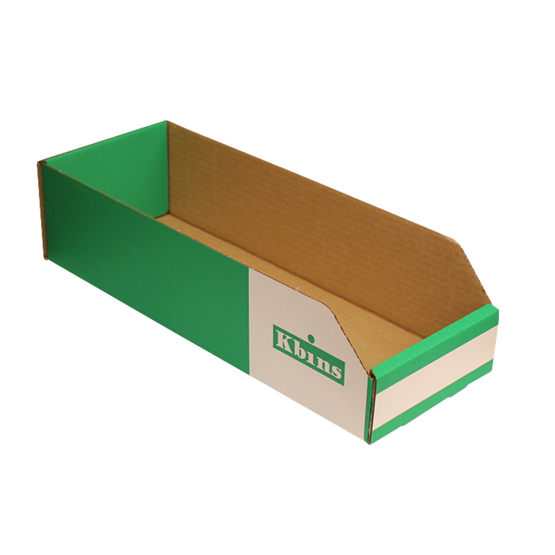 K-Bins A Range Open Front Fibreboard Shelf Bins - 100 x 150 x 400mm (H x W x D) - Pack of 50