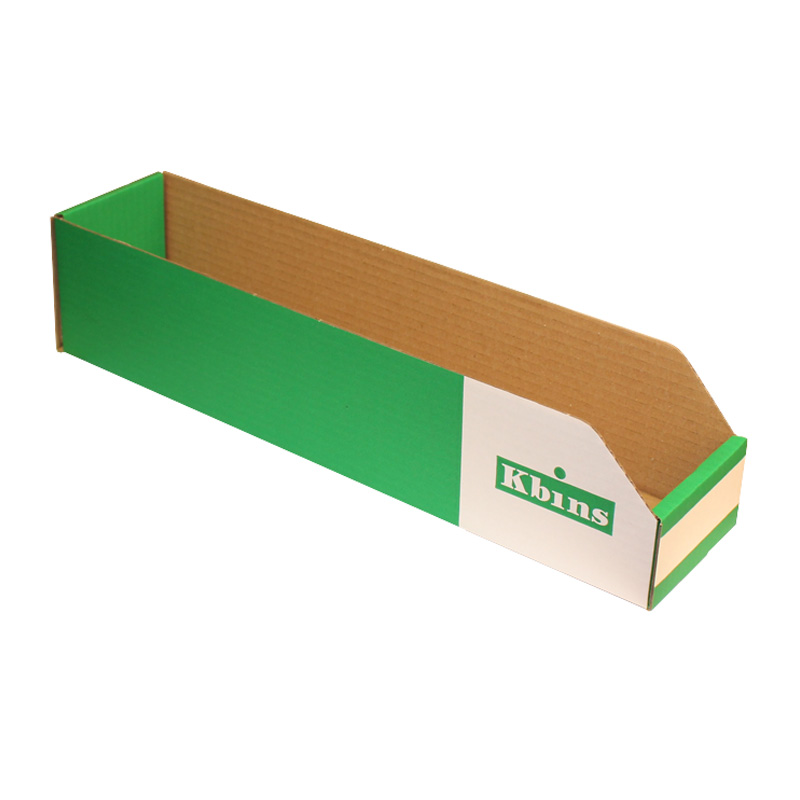 K-Bins - A Range Open Front Fibreboard Shelf Bins - 100 x 100 x 450mm (H x W x D) - Pack of 50