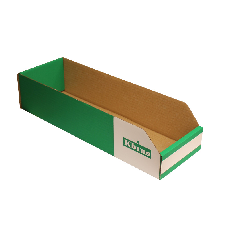 K-Bins - A Range Open Front Fibreboard Shelf Bins - 100 x 150 x 450mm (H x W x D) - Pack of 50