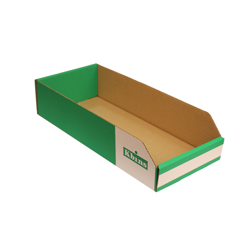 K-Bins - A Range Open Front Fibreboard Shelf Bins - 100 x 200 x 450mm (H x W x D) - Pack of 50