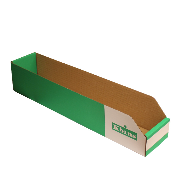K-Bins - A Range Open Front Fibreboard Shelf Bins - 100 x 100 x 500mm (H x W x D) - Pack of 50