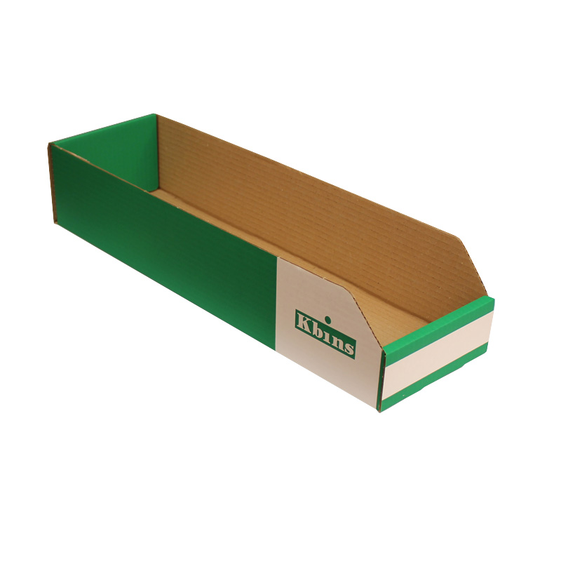 K-Bins - A Range Open Front Fibreboard Shelf Bins - 100 x 150 x 500mm (H x W x D) - Pack of 50
