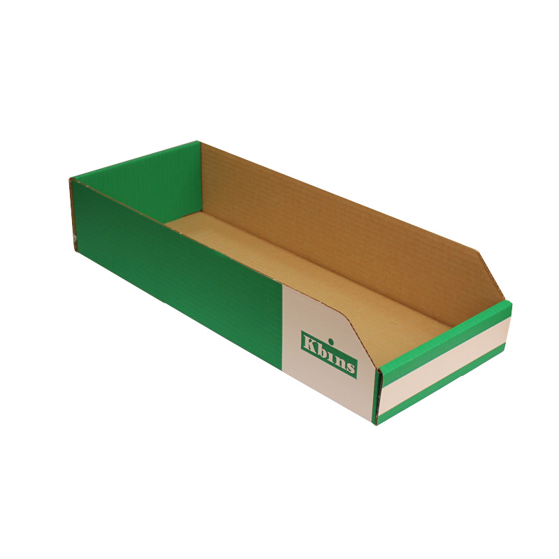 K-Bins - A Range Open Front Fibreboard Shelf Bins - 100 x 200 x 500mm (H x W x D) - Pack of 50