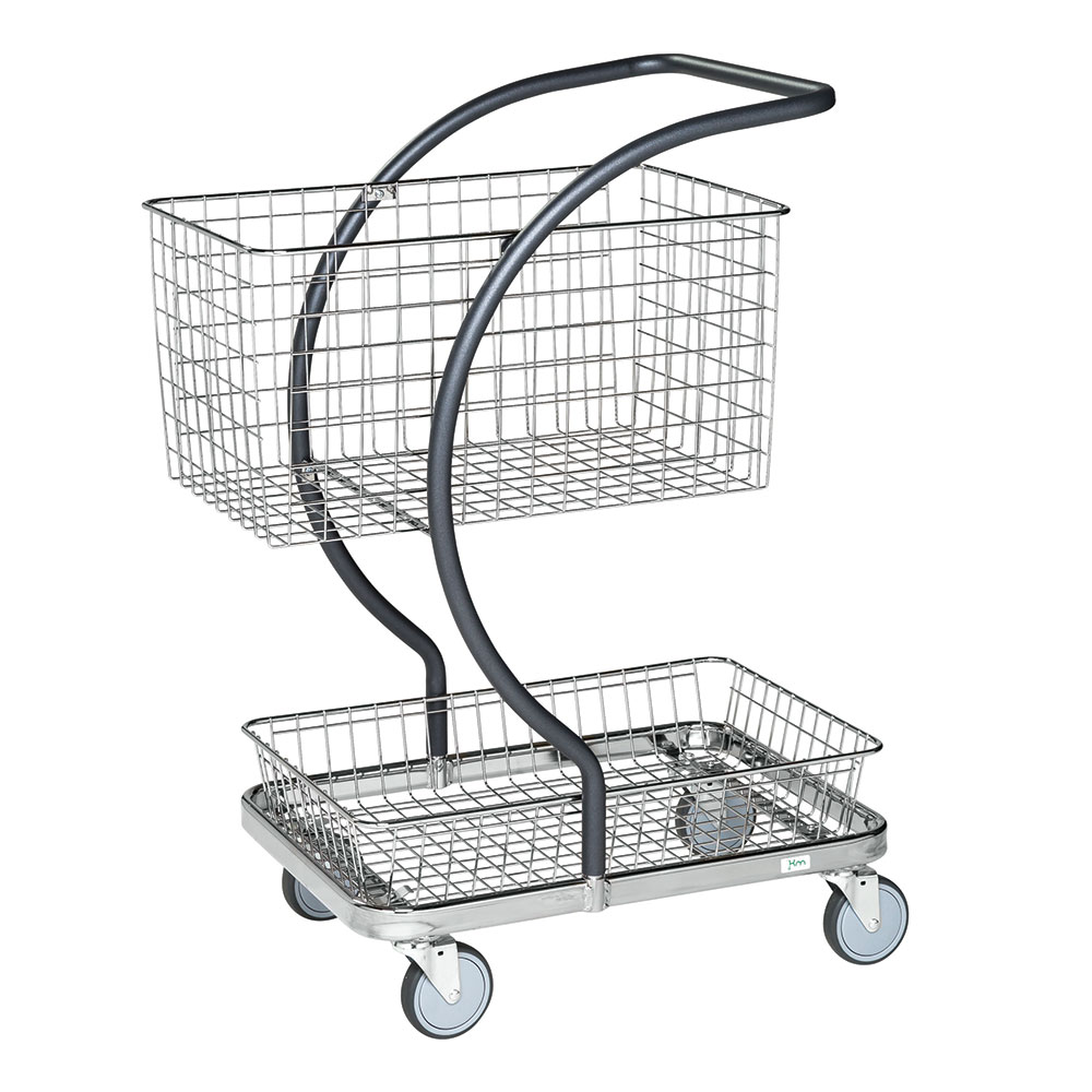 Allround Trolley with 1 wire shelf & 1 wire basket