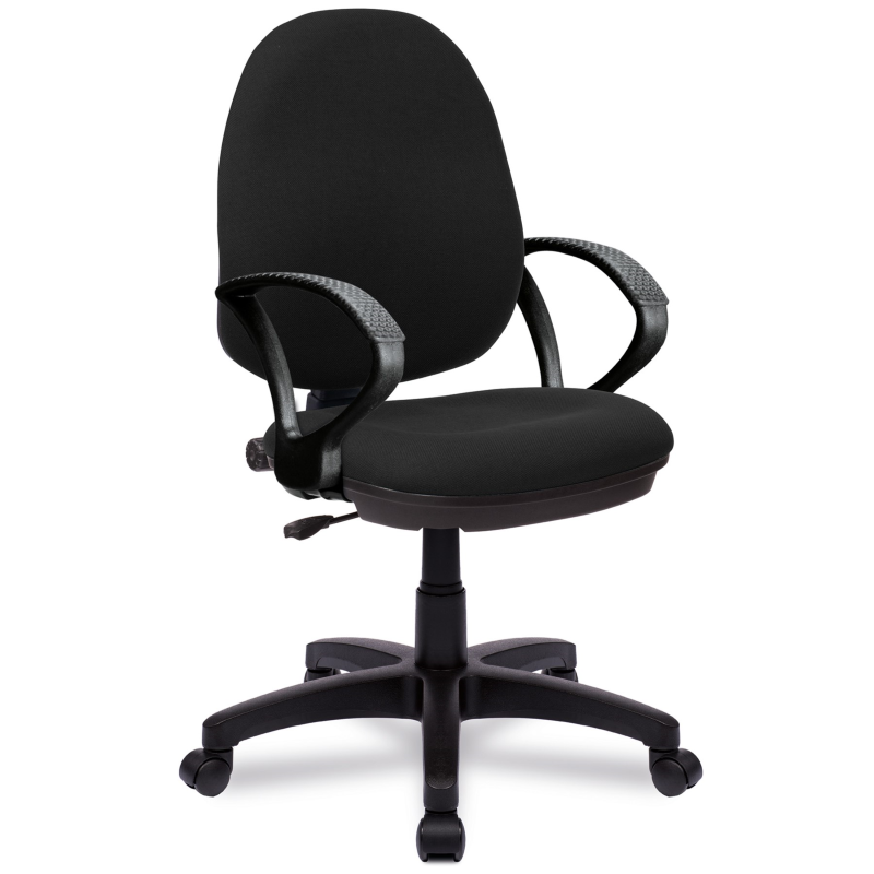 Single Lever Operators Chair In Black With Arms