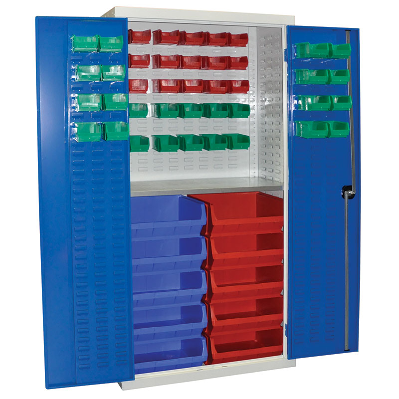 Storage Container Cupboard - 1800.900.460 (Option2D 10x size 6, 41x size 2, 1 shelf)