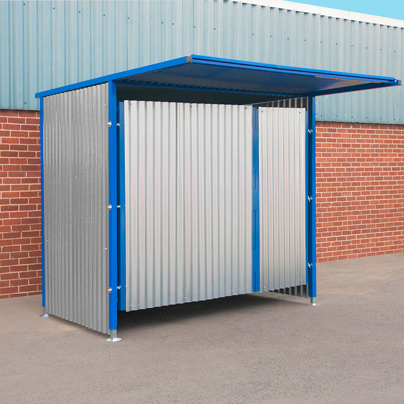 Drum Storage Shelter - Double Galvanised Panel Door - 2100 x 2500 x 1900