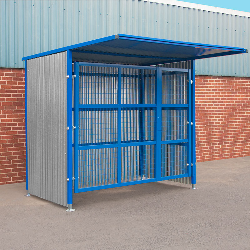 Drum Storage Shelter - Double Mesh Gate - 2100 x 2500 x 1900