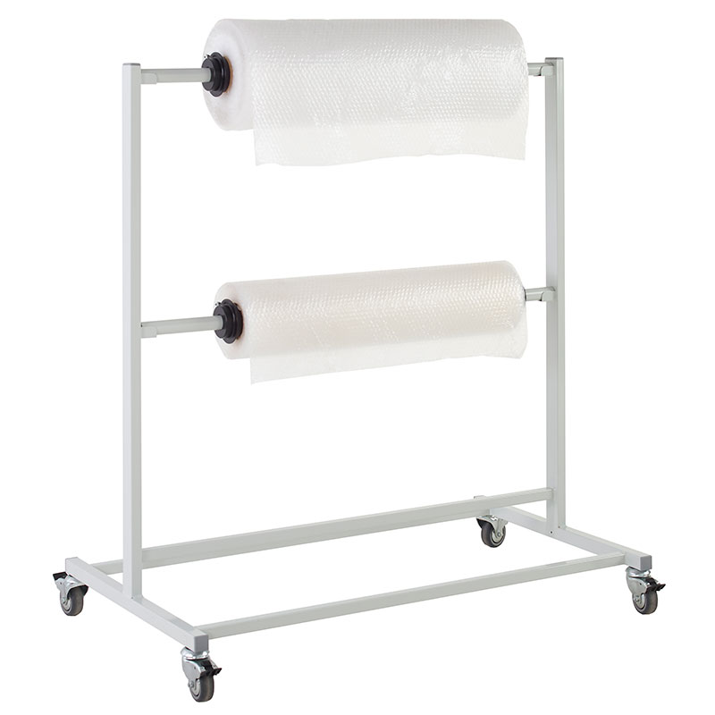 Double Tier Packaging Roll Dispenser Trolley - 1280 x 710 x 1200mm