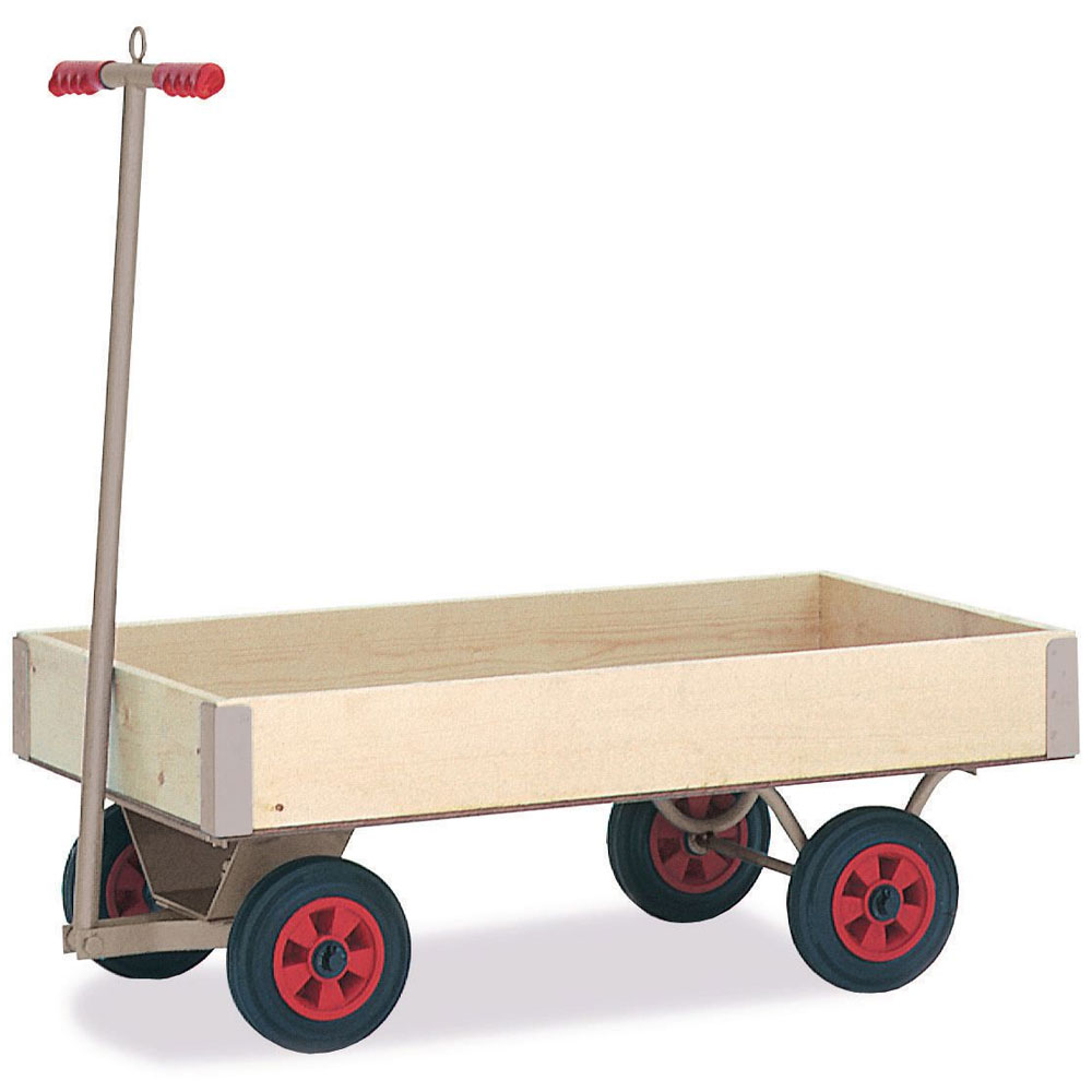 150kg Lightweight Platform Truck with fixed sides - Steel frame with tubular steel T handle