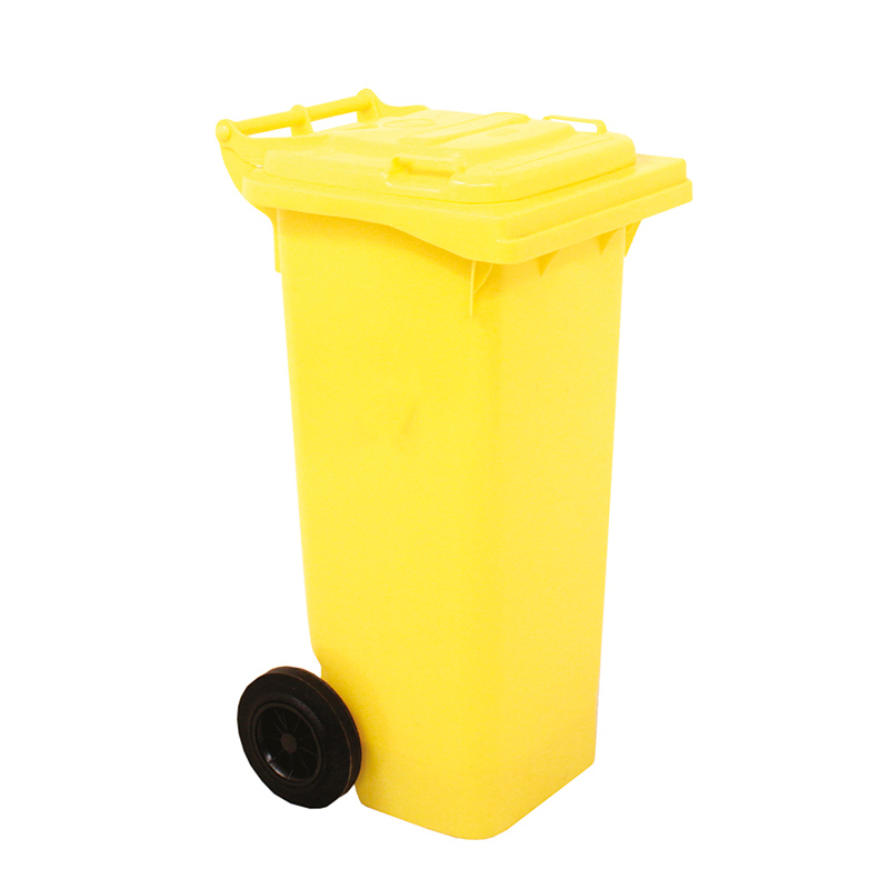 Yellow Wheelie Bin -  80 Litre