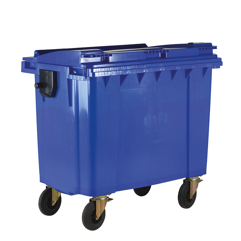 660L Blue Wheelie Bin - 1200 x 1350 x 770mm