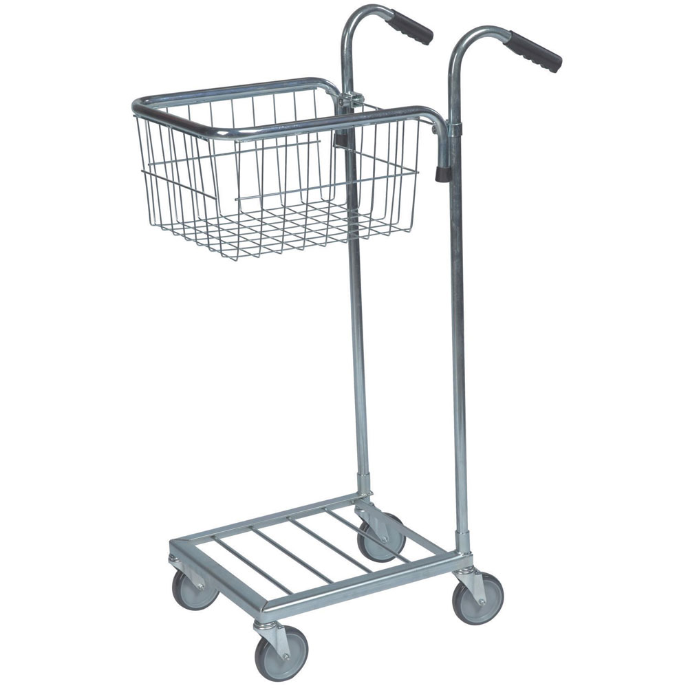 Office or mailroom Mini Trolley - 1 Basket - 1090 x 355 x 660