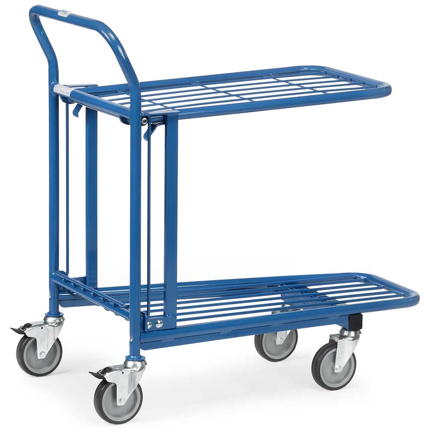 Nesting Warehouse Trolley With Double Platform - 300kg Capacity